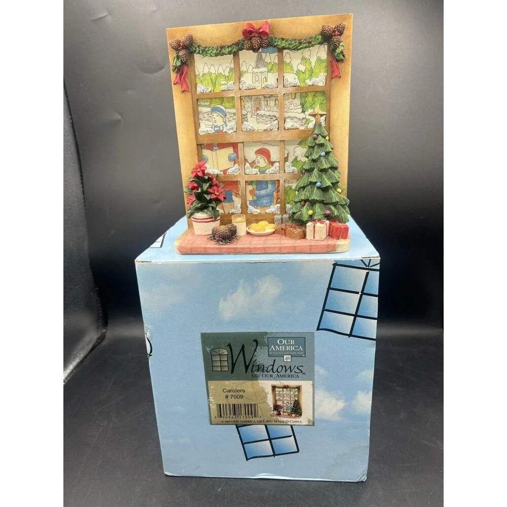 Our America Windows of Our America Carolers 7009 Christmas Candle Display Box